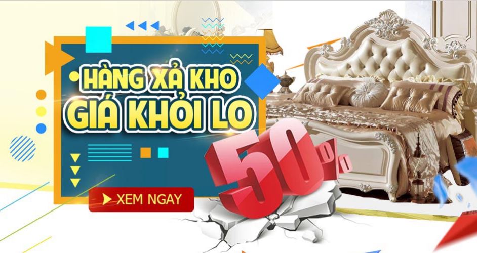 Vuongquocnoithat.vn GIẢM GIÁ đến 50% Toàn bộ sản phẩm đang có sẵn tại showroom